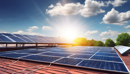 solar panels on a roof