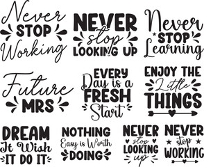 Motivational t shirt design bundle