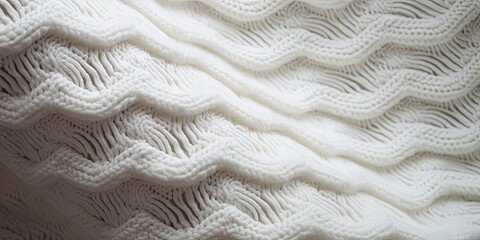 Soft Serenity: Close-Up Shot of Beige Knitted Woolen Fabric Texture Background