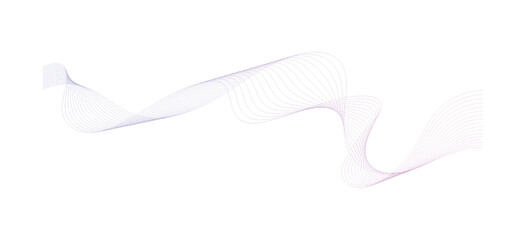 Wave lines smooth flowing dynamic isolated on white background. Technology, digital, communication, science, music concept vector background illustration