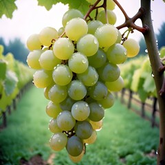 bunch of grapes on vine