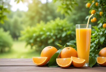 Naklejka premium fresh orange juice