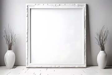 empty room with a window and a white wall Generatve Ai