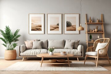 modern living room with fireplace