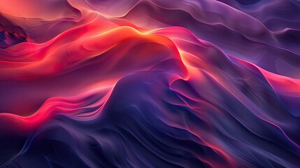 Obraz premium Dark abstract curve and wavy background with gradient and color, Glowing waves in a dark background