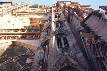 Die Gassen und Häuser in der Altstadt von Straßburg