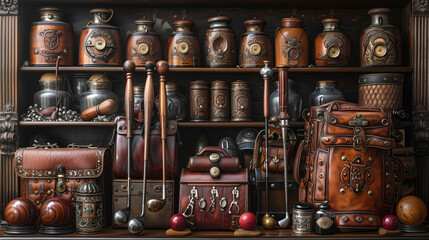 vintage of golf equipment