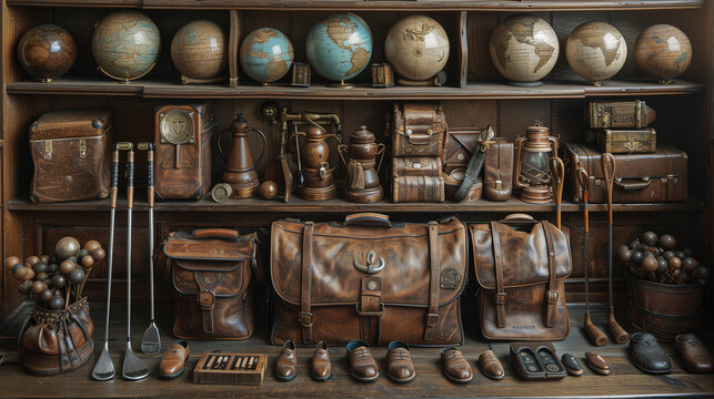 vintage of golf equipment