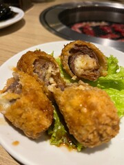 beef katsu roll with cheese