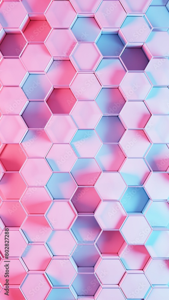 Aufkleber stylized, geometric shapes forming a simplified blockchain..