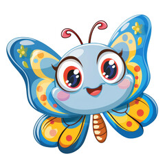 2D Vector illustration of a butterfly cartoon.