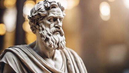 Statue of ancient greek philosopher  