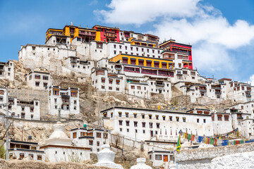 Fototapeta na wymiar Landmark Thiksey Buddhist Monastery in the Ladakh region of northern India