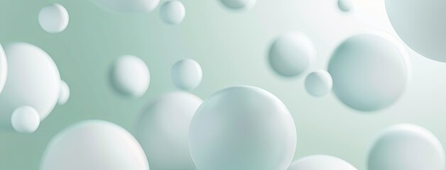 3D light green balls abstract background