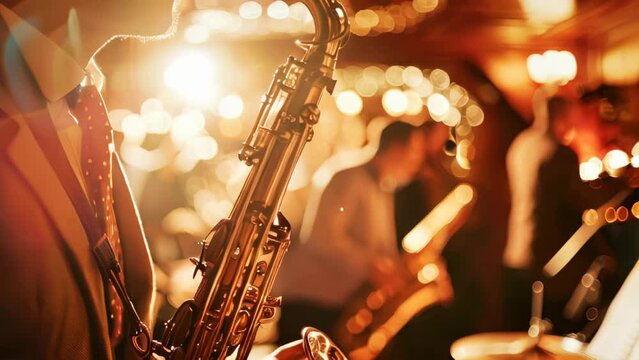 A jazz concert in a jazz club