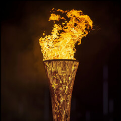 The Olympic torch burns, igniting the flame of passion and competitive spirit at the world's most...