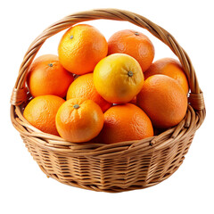 Many oranges in the basket