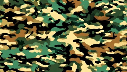 Naklejka premium army camouflage pattern, modern military uniform, fabric texture