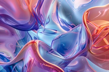 Vivid Abstract Swirls: A Mesmerizing Blend of Colors in Modern Digital Artwork