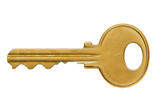 gold key isolated on white background