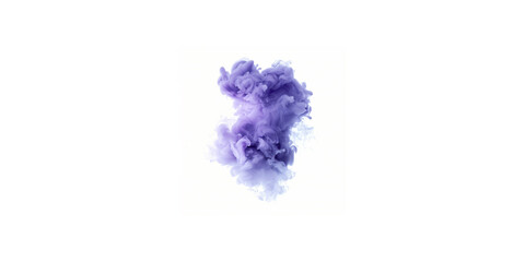 Obraz premium A purple smoke cloud in the style of png, isolated on a white background