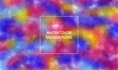 Watercolor Gradient mesh abstract blur texture background with colorful color, beauty color