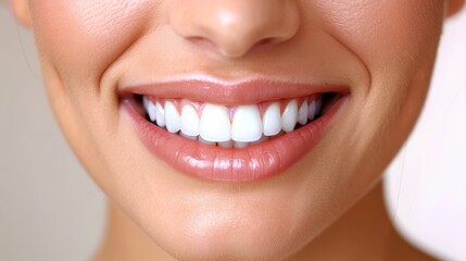 Obraz premium Close-up of young female having her teeth examined isolated on white background.