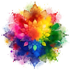 Beautiful colorful splash holi celebration festival card background