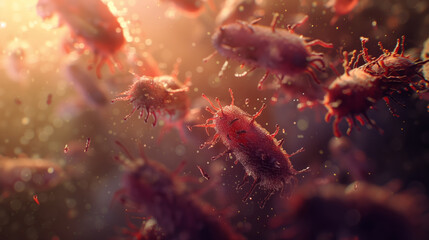 The most dangerous bacteria under the microscope that cause severe diseases in humans. Alien...