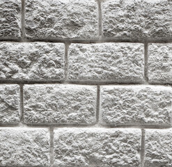White grunge brick wall background. Background are texture