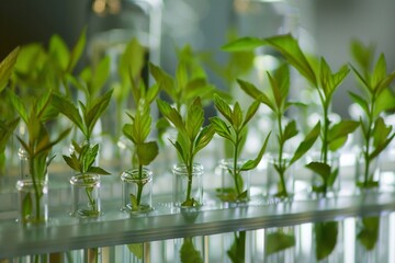 Indoor Plant Cuttings in Glass Vials