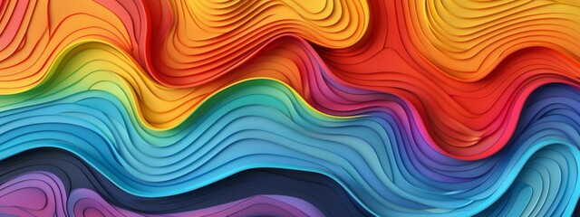 Obraz premium Vibrant Abstract Colorful Waves Background