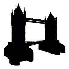Silhouette mit der London Bridge