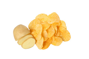 PNG,Potato chips, isolated on white background
