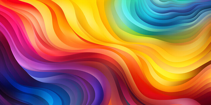 Abstract colorful wave rainbow background illustration