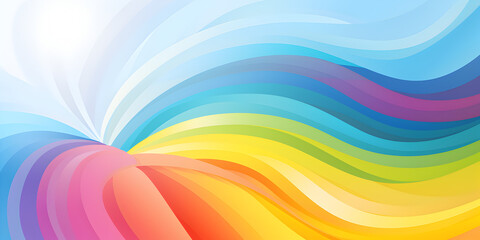 Abstract colorful wave rainbow background illustration