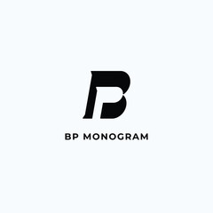 Monogram letter B and letter P logo vector suitable for various brands
