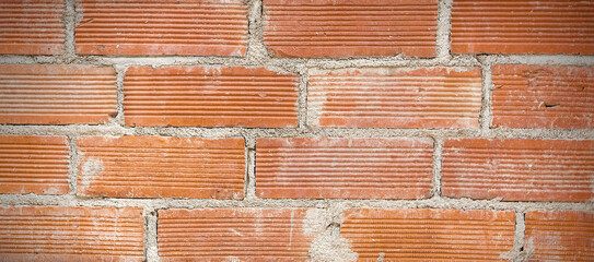 Red Background of old vintage brick wall