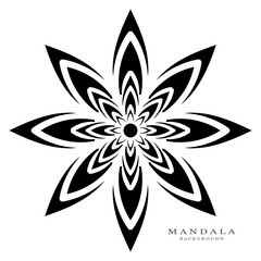 Simple and beautiful black and white mandala