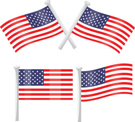 USA flag vector illustration. eps 10 vector
