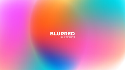 Abstract blurred background with bright color gradients for creative graphic design. Vector illustration.