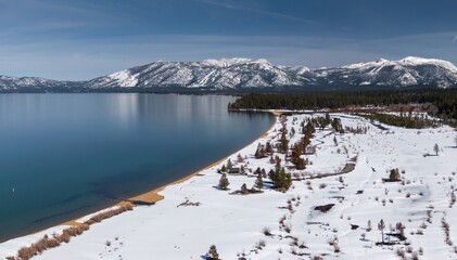 Baldwin Beach on Lake Tahoe. Cascade, South Lake Tahoe, California, United States of America.
