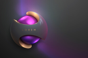 Abstract color sphere with light effect