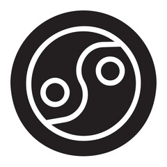 Fototapeta premium feng shui glyph icon