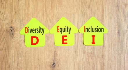 DEI diversity equity and inclusion symbol. Concept words DEI diversity equity inclusion on...