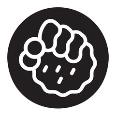 hainanese chicken rice glyph icon