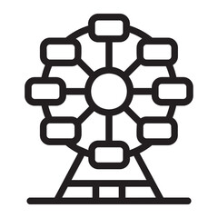 ferris wheel line icon