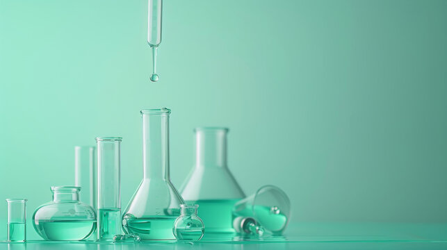 Chemistry or Laboratory Flasks and Beakers 
