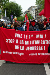 Manifestation du 1 er mai dans les rues de Paris en France