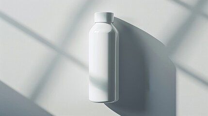 Blank white bottle mockup template for label, with soft lighting to highlight bottle details, Ai Generated Images